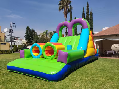 Inflable Extrem con tobogán de altura, renta en CDMX