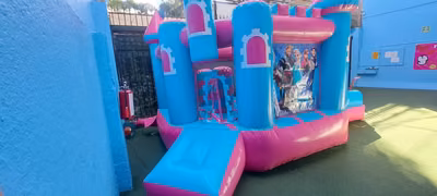Castillo de Princesas Frozen instalado en patio techado