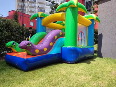 Cumpleaños de niños con inflable montado en CDMX