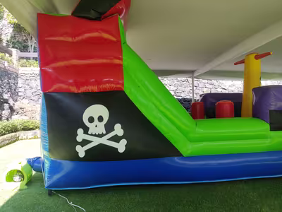 Cumpleaños de niños con inflable montado en CDMX