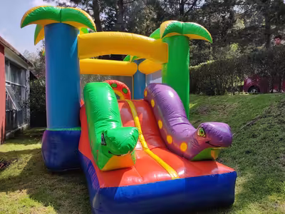 Cumpleaños de niños con inflable montado en CDMX