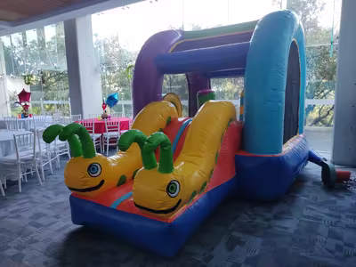 Cumpleaños de niños con inflable montado en CDMX
