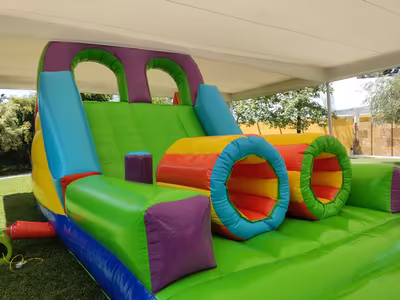 Cumpleaños de niños con inflable montado en CDMX
