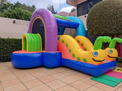 Inflable instalado y listo para la fiesta en CDMX