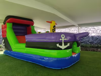 Inflable instalado y listo para la fiesta en CDMX