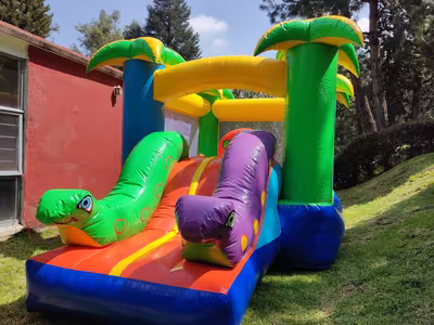 Inflable instalado y listo para la fiesta en CDMX