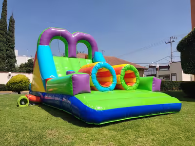 Inflable instalado y listo para la fiesta en CDMX