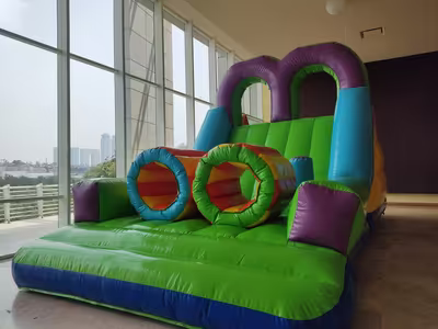 Inflable instalado y listo para la fiesta en CDMX