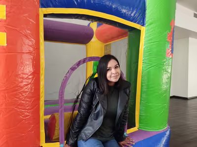 Kermés escolar con inflable en CDMX