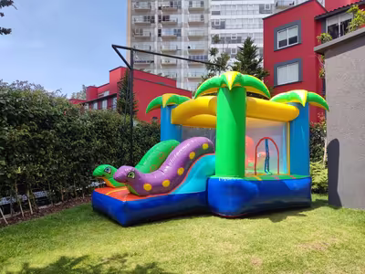 Evento real con inflables rentados en CDMX